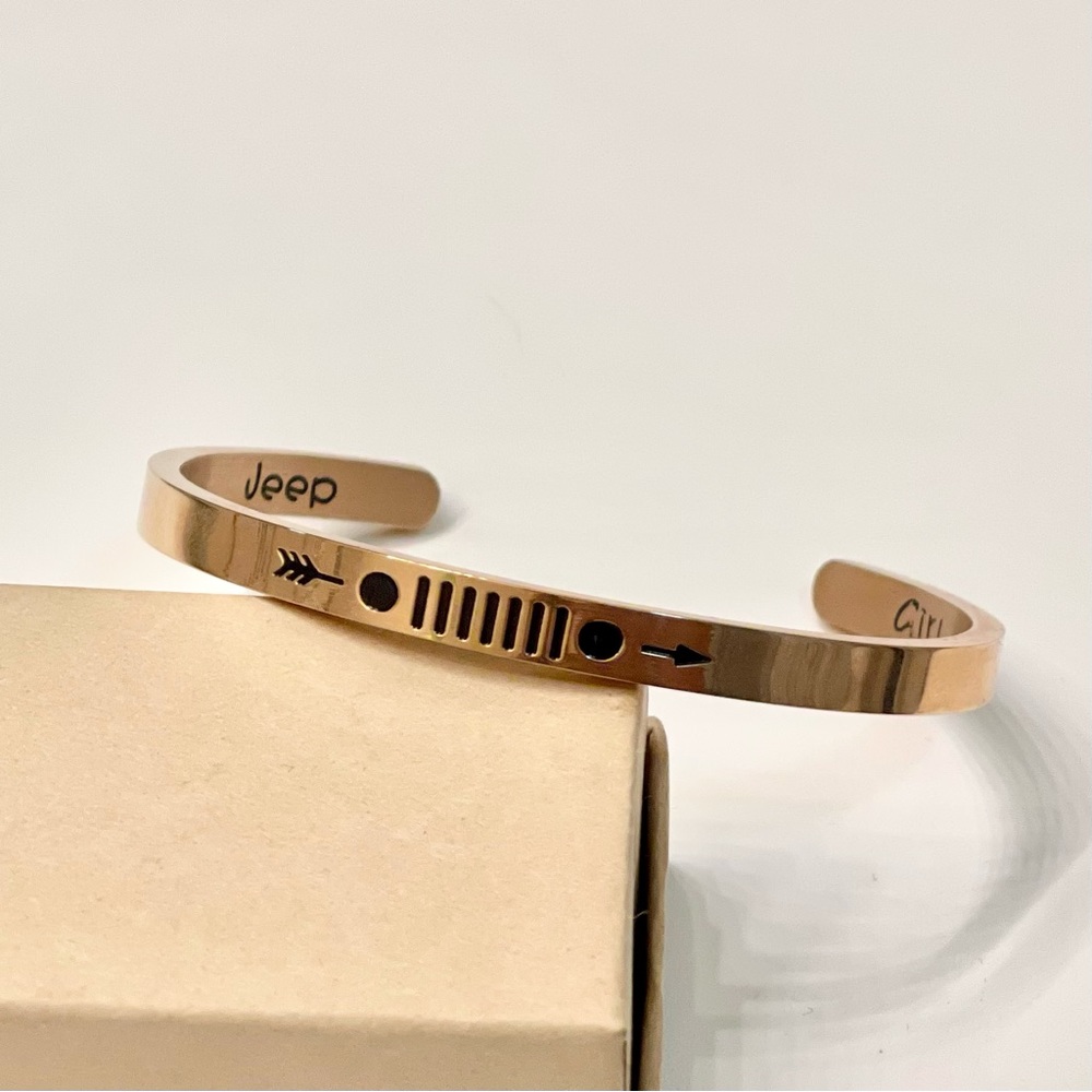 Jeep Girl Rose Gold Bangle Bracelet